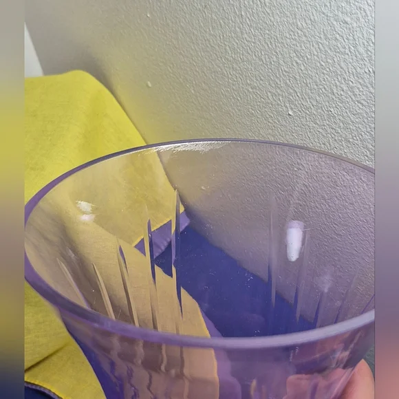 Vintage Lavender/Purple Ribbed Flared Glass Flower Vase FTD 6.5" - Picture 12 of 12